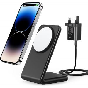 JGD-Chargeur magn&eacute;tique sans fil, compatible avec chargeur MagSafe, charge rapide avec adaptateur USB-C PD 20 W et c&acirc;ble de charge pour iPhone 16 15 14 13 12 Pro Max Plus Mini, noir - Neuf