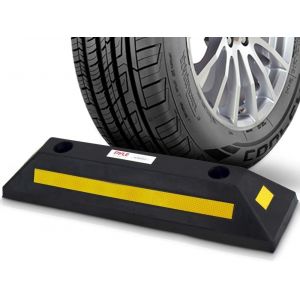 MEVRONISSHOP-But&eacute;e de Roue en Caoutchouc pour Garage- Butoir Parking- Arr&ecirc;t de Sol Robuste pour Parking - Convient aux Voitures, Camionnettes et Camions - Prot&egrave;ge Pare-chocs-Noir - Neuf