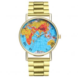 Montre-Bracelet A Quartz Zhoulianfa A La Mode Avec Chiffres Romains Et Bracelet En Acier Pour Hommes Et Femmes - Neuf