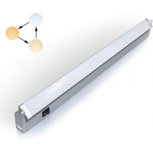 TIANYI-R&eacute;glette LED Orientable avec Interrupteur, Luminaire Sous Meuble Lumi&egrave;re R&eacute;glables pour Cuisine/Armoire/Placard/Escalier/Couloir 3000K 4000K 6000K (Long) - Neuf