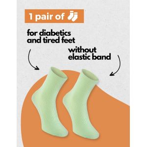 Femme Homme Chaussettes Diabetiques Sans &Eacute;lastique En Coton.[S866] - Neuf