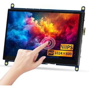 Lbgwp60-7 Pouces Raspberry Pi Écran Tactile, Hd Ips 1024x600 Mini Moniteur Pour Raspberry Pi 3/4/5, Pc, Windows, Xbox, Caméra - Neuf