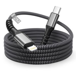 Eryi-Câble Iphone Usb C Lightning 2m [Certifié Mfi], Câble Usb C Vers Lightning Câble Chargeur Iphone Charge Rapide Câble Lightning Usb C Cordon Iphone Fil Chargeur Pour Iphone 14 Pro Max/14 Plus/13/ - Neuf