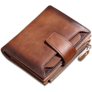 Portefeuille Homme Pochette Avec Nfc Court Besace Porte Monnaie Cuir Porte De Billets Porte-Monnaie Porte-Carte De Crédit Bourse 18 Fente Pour Carte Wallet - Neuf