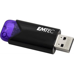 Cl&eacute; USB 3.0 (3.2) Click Easy B113, M&eacute;moire Flash Drive de 128 Go, Stockage Externe, Lecture 20 Mb/s, &Eacute;criture 10 Mb/s, Click Easy 21 x 57 x 12 mm, Violette - Neuf