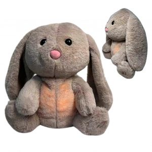 Lapin en relief, animaux en peluche respirants, jouets en peluche anti-anxi&eacute;t&eacute; avec mouvements de respiration rythmiques et musique, musique mignonne pour dormir sur b&eacute;b&eacute; - Neuf
