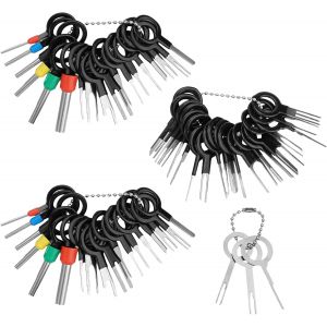 MEVRONISSHOP-59 Pcs Auto Terminals Enl&egrave;vement Outil Set,Terminal Ejector Kit Terminal Removal Tool,Noir Outil de Retrait des Broches du Connecteur,Outils de D&eacute;montage de Terminal,Retrait de Connecteu - Neuf