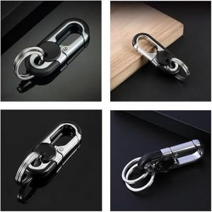 2pcs Hommes de Clé de Voiture de la Chaîne, Personnalisé Créatif en Acier Inoxydable de Voiture Trousseau de clés pour les Hommes, les Anti-Perte en Métal robuste porte-Clés - Neuf
