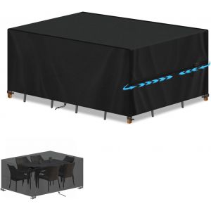 Housse Salon De Jardin Exterieur Housse Table Jardin Imperm&eacute;able Housse Pour Mobilier De Jardin Anti-Uv,420d Tissu Oxford Bache De Protection Exterieur 140x80x75cm - Neuf