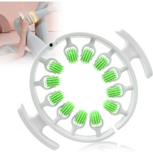 Appareil De Massage Anti-Cellulite Avec Couverture &Agrave; 360&deg; Et 12 Rouleaux, Rouleau De Massage Manuel Anticellulite Pour Jambes, Glutee, Bras, Cuisses Et Ventre (Vert) - Neuf