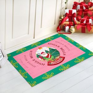 Tapis De No&euml;l - 5, Tapis De Sol De No&euml;l, Tapis De Salle De Bain Antid&eacute;rapants, Tapis D'entr&eacute;e De No&euml;l, Tapis Absorbants, Tapis D&eacute;coratifs De No&euml;l, Tapis &Agrave; Motifs De No&euml;l Pour Salon, Chambre, Couloir - Neuf