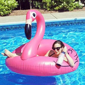 Bouee De Natation Gonflable En Pvc, Motif Flamant Rose, Jouet De Piscine Gonflable - Neuf