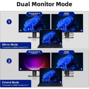 Station D'Accueil Surface Pro 8 Hub Avec Adaptateur Hdmi 4K,Port Usb C,Port Usb 3.0 * 1,Port Usb 2.0 * 1 Pour Adaptateur Surface Pro 8,Accessoires Microsoft Surface Pro 8 - Neuf