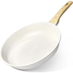 Po&ecirc;le En C&eacute;ramique 26 Cm Antiadh&eacute;sive Blanche - Neuf