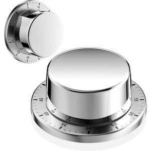 Minuteur De Cuisine Mécanique, Minuterie Magnétique Adsorbable, Minuterie Réutilisable En Acier Inoxydable Étanche, Compte À Rebours De 60 Minutes, Convient Pour La Cuisine, ?ufs Bouillis - Neuf
