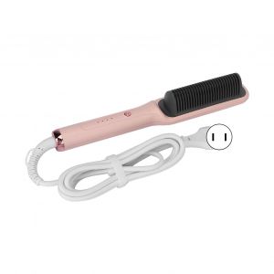 Brosse Lissante A Double Usage, Chauffage Uniforme, Poignee Ergonomique, Lisseur Electrique, Boucleur Pour Salon De Coiffure A Domicile, Prise Americaine - Neuf