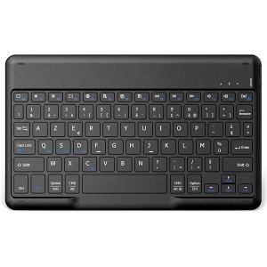 KALANKA-Clavier Tablette sans Fil Bluetooth 10 Pouces [AZERTY Français] Léger Fin Keyboard pour iOS iPad, iPad Pro/Air, Android Samsung Galaxy, Huawei, Noir - Neuf