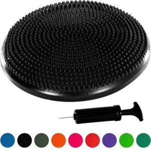 Coussin D'équilibre Et D'assise Gonflable Movit - Noir - Pour Yoga Et Fitness - Pvc - Neuf