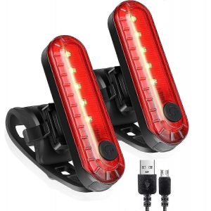 Feu Arrière De Vélo À Led 2 Pack,Feux Arrière De Vélo Rechargeables Usb Ultra Lumineux,Feu Arrière De Vélo Étanche - Neuf