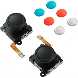 Switch Joysticks Replacement,Updated Anti-Drift TMR Electromagnetic Joystick For Switch LCD/OLED Joy Con & Switch Lite,Analog Thumbstick Upgrade Kit With Multiple Color Stick Caps - Neuf