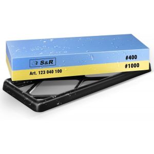 Pierre &Agrave; Aiguiser 400/1000 Pierre &Agrave; Affuter Couteaux Ciseaux S&eacute;cateurs Burins - Neuf