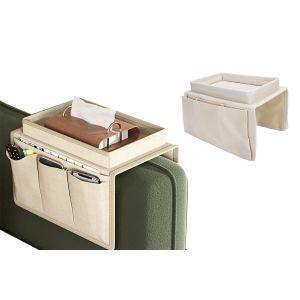 Sac de rangement pour accoudoir de canap&eacute; avec poches, pour canap&eacute; et fauteuil, organisateur pour magazines, t&eacute;l&eacute;commandes et appareils &eacute;lectroniques - Neuf