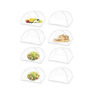8pcs 17 Pouces Pop-Up Extérieur Pique-Maille Couvertures Alimentaires Pour L'extérieur Et Le Filet De Camping Pour Empêcher Les Mouches D'entrer Les Moustiques - Neuf