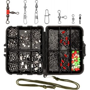 160 Pcs/Box Sea Fishing Swivel, Fishing Equipment With Swivel, Fishing Swivel, Fishing Swivel, Sea Fishing Accessories For Surfcasting Sea, Saltwater Freshwater - Neuf