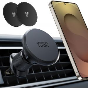Kal-Support Telephone Voiture Magnetique, Support Magnétique Universel Amélioré Pour Téléphone Dans La Voiture, Avec Des Clips À Double Verrouillage Pour Iphone Samsung Huawei Etc. - Neuf