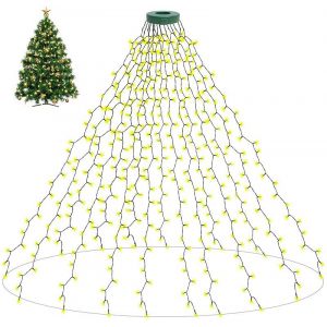 Arbre De No&euml;l, Lumi&egrave;res, 2m X 8 Led Imperm&eacute;able Ext&eacute;rieure F&eacute;e Des Lumi&egrave;res De 12 Modes, &Agrave; L'int&eacute;rieur De L'arbre De No&euml;l De Lumi&egrave;res Guirlande De D&eacute;coration Avec T&eacute;l&eacute;commande Blanc Chaud - Neuf