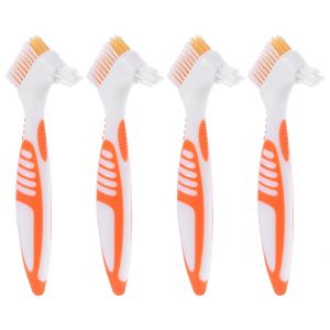Lot De 4 Brosses &Agrave; Dents Extra Souples Pour Proth&egrave;ses Dentaires, Pour Un Nettoyage Efficace Des Goutti&egrave;res De Nuit Et Des Proth&egrave;ses Partielles - Design Ergonomique - Neuf