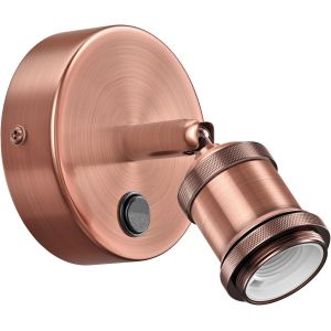 Applique murale RETRA,interrupteur,bronze mat,ronde,1x E27 max. 60W - Neuf