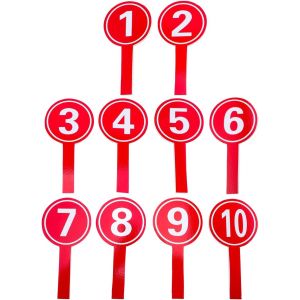 Acdsgd-Lot De 10 Pagaies Score Portables Num&eacute;rot&eacute;es 1 &Agrave; 10 Avec Poign&eacute;es Pratiques Tableaux De Pointage Manuels Pour Comp&eacute;titions Et &Eacute;v&eacute;nements - Neuf