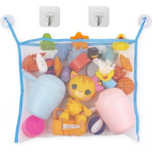 Organisateur De Jouets De Bain Pour Bébé (45 Cm X 35 Cm), Sac De Rangement Pour Jouets De Bain, Filet De Rangement En Maille Pour Accessoires De Douche-Générique - Neuf
