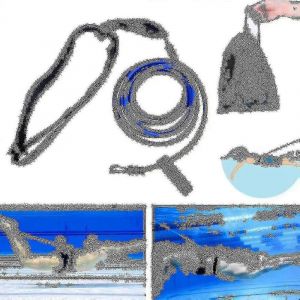 Ceinture De Natation De Piscine Réglable Ceinture De Résistance De Natation Compteur De Piscine Ceinture De Natation Pour La Piscine Suspension De Natation Entraînement À L'élastique Résistance De La - Neuf