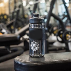 Bouteilles D'eau En Plastique Grande Capacité Espace Bouteille Bouilloire De Sport Avec Lanière Pour Hommes Femmes Noir 3000ml - Neuf