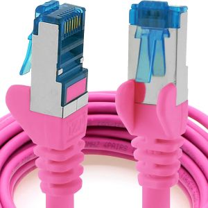 Câble Réseau Cat6A Cat6 Cat6 10 Gbit/S 7,5 M | Magenta - 1 Pièce | Cat 6A | S-Ftp | Double Blindage[BLE7110699] - Neuf