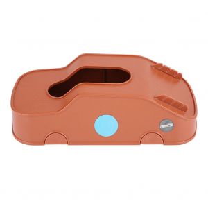 Boite a mouchoirs multifonction pour voiture, support de telephone, cartes, serviettes en papier, etui de rangement marron - Neuf