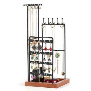 Carré 3 Côtés Organisateur De Bijoux Base Amovible Collier Présentoir - Neuf