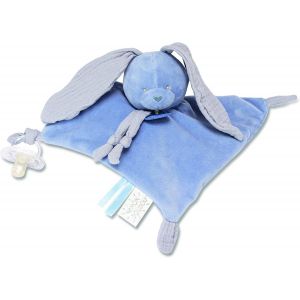 Kalanka-Baby Nat' - Grande Peluche Lapin Bleu - 50 Cm - Douce Et Confortable Pour Bébé - Collection Mystère - Idée Cadeau De Naissance - Convient Dès La Naissance Et Lavable À 30° - Bn0619 - Neuf