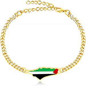 Kal-Bracelets Chaîne Vivaday Save Gaza | Bracelet Avec Lettre Paix, Drapeau Gaza Soutien Liberté Pour Les Palestiniens, Bracelets Arabes Pour Hommes, Femmes | Ya5031 - Neuf