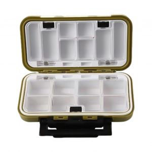 La Pêche Boîte De Rangement Leurre Boîte De Rangement Étanche Tackle Box Avec Cloison Amovible Organisateur Vert - Neuf
