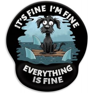 NSIECD-Tapis De Souris Ergonomique Repose Poignet Gel, Chat Tapis De Souris Rigolo Voyage, Tapis Souris Antid&eacute;rapant Et Anti-Douleur en PU, Accessoire De Bureau Mignon (Chien) - Neuf