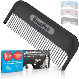 Jgd-Peigne Magique Pour Chien & Chat &Agrave; Poil Long, Peigne De Toilettage, &Eacute;limine Les N?uds, Brosse Anti N?ud Et D&eacute;m&ecirc;lage, &Eacute;trille Efficace Y Doux Avec Les Dents Rotatives, D&eacute;m&eacute;leur Chiens (Noir) - Neuf