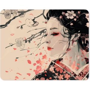 NSIECD-Tapis de Souris avec Motif Japonais I 24 x 19 cm I Tapis de Souris Format Standard I antid&eacute;rapant I Fleurs de Cerisier I dv1524 - Neuf