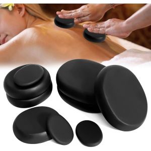 Kal-Set De Massage Aux Pierres Chaudes, 9 Pièces Pierres De Massage En Basalte Grandes Pierres Chaudes, Pierres De Massage Convient Pour Le Spa Des Particuliers Massagetherapy Détente - Neuf