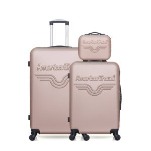 AMERICAN TRAVEL - Lot de 3 - Valise grand format, valise weekend et vanity CHELSEA - Neuf