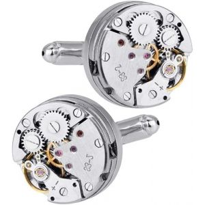 1 Paire Boutons De Manchette Deluxe Montre Steampunk Mouvement Vintage Boutons De Chemise Décoration Avec Boîte Cadeau Pour Mariage Fête Anniversaires Business Commercial - Neuf