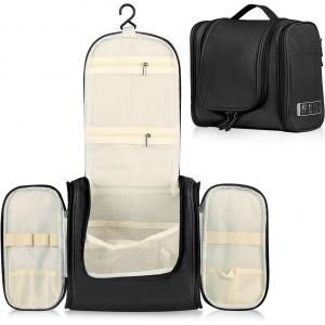 MAA-Trousse De Toilettesse De Toilette Homme, Trousse De Toilette Voyage pour Femme Et Homme, Trousse Toilette avec Crochet À Suspendre Portable Trousses De Toilette pour Voyage Avion Maquillage - Neuf