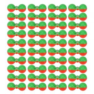 Double Hochet De PêChe En Plastique, 40 PièCes, Alarme De Morsure De Poisson, AppâT, Attracteur De PêChe En Mer, Perles De Cloche, Outil De Poisson Rouge Et Vert - Neuf